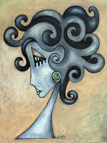 Cartoon: Medusa (medium) by ninaboosart tagged medusa,stein