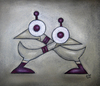 Cartoon: Schräge Vögel  Bevel birds (small) by ninaboosart tagged vogel,schräge,vögel