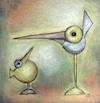 Cartoon: Gelb vor Neid (small) by ninaboosart tagged vogel,gelb,neid,mißgunst,farbe