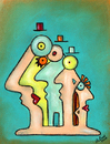 Cartoon: Gruppenzwang (small) by ninaboosart tagged menschen