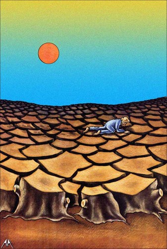 Drought By ASKIN AYRANCIOGLU | Nature Cartoon | TOONPOOL