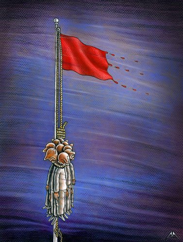 Cartoon: FLAG (medium) by ASKIN AYRANCIOGLU tagged flag