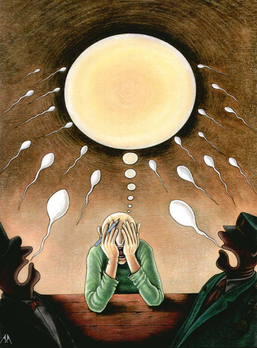 Cartoon: Sperm (medium) by ASKIN AYRANCIOGLU tagged sperm