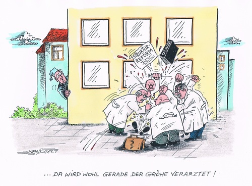 Cartoon: Ärzte gegen Strukturreform (medium) by mandzel tagged reform,gröhe,gesundheit,ärzte,reform,gröhe,gesundheit,ärzte