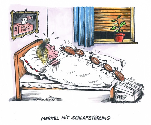 Cartoon: Angst überholt zu werden (medium) by mandzel tagged afd,landtagswahl,cdu,merkel,stimmanteile,mandzel,karikatur,afd,landtagswahl,cdu,merkel,stimmanteile,mandzel,karikatur