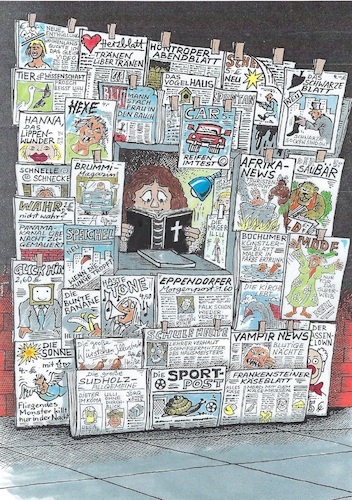 Cartoon: Bibel (medium) by mandzel tagged bibel,religion,glaube,bibel,religion,glaube