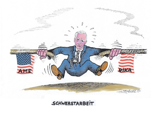 Cartoon: Biden vor schwieriger Aufgabe (medium) by mandzel tagged trump,biden,usa,wahlen,corona,lügen,betrug,manipulationen,klagen,demokratiedemontage,trump,biden,usa,wahlen,corona,lügen,betrug,manipulationen,klagen,demokratiedemontage