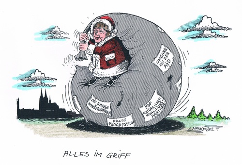 Cartoon: CDU-Parteitag in Köln (medium) by mandzel tagged cdu,parteitag,merkel,weihnachtsmann,cdu,parteitag,merkel,weihnachtsmann