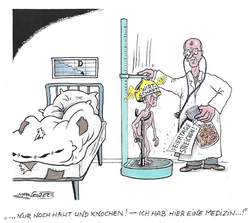 Cartoon: Der Heiler (medium) by mandzel tagged merz,deutschland,wirtschaft,arbeit,feiertage,merz,deutschland,wirtschaft,arbeit,feiertage