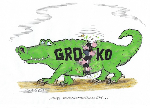 Cartoon: Die GroKo hält (medium) by mandzel tagged groko,zusammenhalt,regierung,deutschland,politik,einigkeit,groko,zusammenhalt,regierung,deutschland,politik,einigkeit