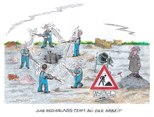 Cartoon: Die Koalition im Arbeitseifer (medium) by mandzel tagged deutschland,regierung,politik,arbeitseifer,unfähigkeit,schädlichkeit,deutschland,regierung,politik,arbeitseifer,unfähigkeit,schädlichkeit