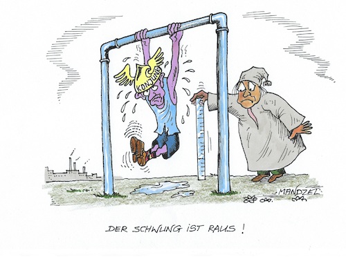 Cartoon: Die Konjunktur schwächelt (medium) by mandzel tagged konjunktur,wirtschaft,ifo,deutschland,konjunktur,wirtschaft,ifo,deutschland
