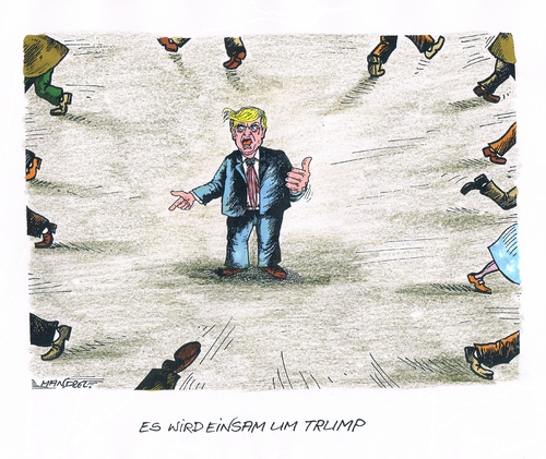 Cartoon: Einsamer Trump (medium) by mandzel tagged trump,frauenverachtung,anhängerschwund,presidentenkandidat,unberechenbarkeit,trump,frauenverachtung,anhängerschwund,presidentenkandidat,unberechenbarkeit