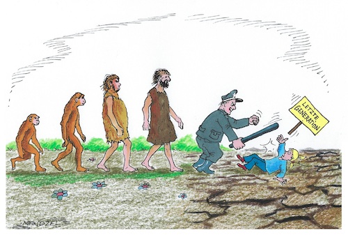 Cartoon: Erderwärmung (medium) by mandzel tagged klima,umwelt,bäume,erde,wasser,co2,trockenheit,natursterben,klima,umwelt,bäume,erde,wasser,co2,trockenheit,natursterben