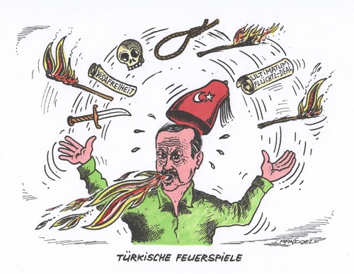 Erdogan spuckt Feuer Erdogan spuckt Feuer
