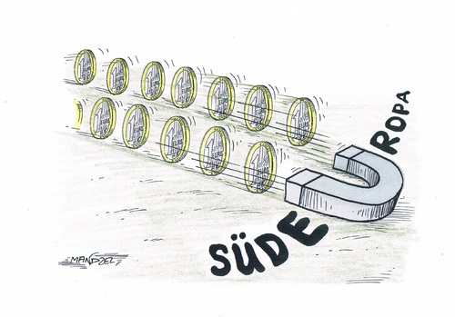 Euros nach Südeuropa Euros nach Südeuropa