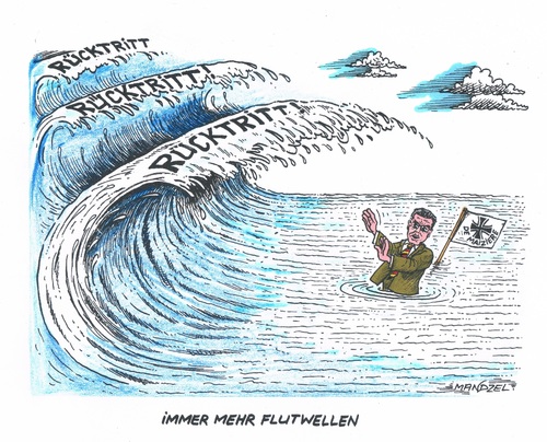 Flutwellen gegen de Maiziere Flutwellen gegen de Maiziere