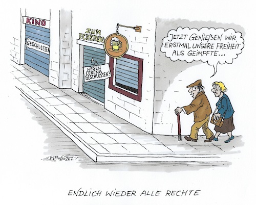 Cartoon: Freiheit für Geimpfte (medium) by mandzel tagged impfungen,impfgegner,corona,spahn,deutschland,chaos,freiheiten,grundgesetze,impfungen,impfgegner,corona,spahn,deutschland,chaos,freiheiten,grundgesetze