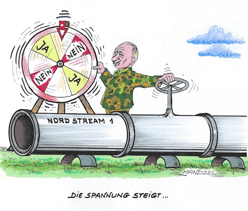 Cartoon: Gas oder kein Gas (medium) by mandzel tagged selenskyj,krieg,sanktionen,blutvergießen,finanzopfer,fehlpolitik,gasmangel,armut,gas,selenskyj,krieg,sanktionen,blutvergießen,finanzopfer,fehlpolitik,gasmangel,armut