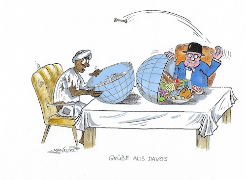 Cartoon: Gipfel in Davos (medium) by mandzel tagged davos,weltprobleme,davos,weltprobleme