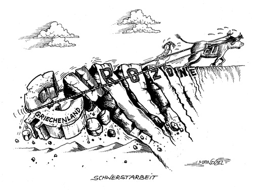 Cartoon: Griechenland Drama (medium) by mandzel tagged griechenland,euro,eurozone,drama,abspaltung,griechenland,euro,eurozone,drama,abspaltung