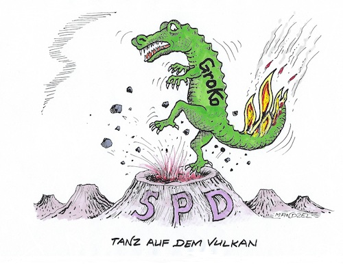 Cartoon: GroKo in Gefahr (medium) by mandzel tagged groko,spd,wahlen,union,deutschland,politik,parteien,groko,spd,wahlen,union,deutschland,politik,parteien