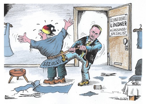 Cartoon: Hau ruck (medium) by mandzel tagged deutschland,lindner,kürzungen,soziales,haushalt,ampel,deutschland,lindner,kürzungen,soziales,haushalt,ampel