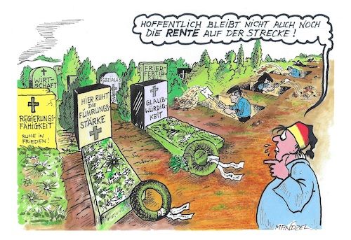 Cartoon: Herbststimmung (medium) by mandzel tagged deutschland,rentenpläne,merz,koalition,cdu,spd,unionsspaltung,deutschland,rentenpläne,merz,koalition,cdu,spd,unionsspaltung