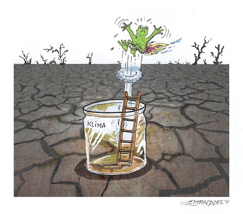 Cartoon: Immer neue Hitzerekorde (medium) by mandzel tagged hitzewelle,klima,katastrophe,dürre,hitzewelle,klima,katastrophe,dürre
