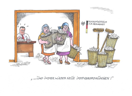 Cartoon: Impf-Chaos (medium) by mandzel tagged impfungen,impfgegner,corona,spahn,deutschland,chaos,impfungen,impfgegner,corona,spahn,deutschland,chaos