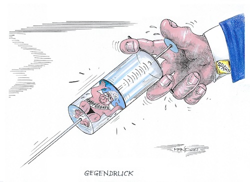 Cartoon: Impf-Druck (medium) by mandzel tagged impfungen,impfgegner,corona,spahn,deutschland,verschwörungstheorien,impfungen,impfgegner,corona,spahn,deutschland,verschwörungstheorien