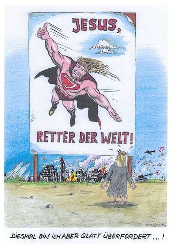 Cartoon: Jesus und der Ukrainekrieg (medium) by mandzel tagged ukrainekrieg,jesus,politik,religion,ostern,zerstörung,leid,hoffnung,ukrainekrieg,jesus,politik,religion,ostern,zerstörung,leid,hoffnung