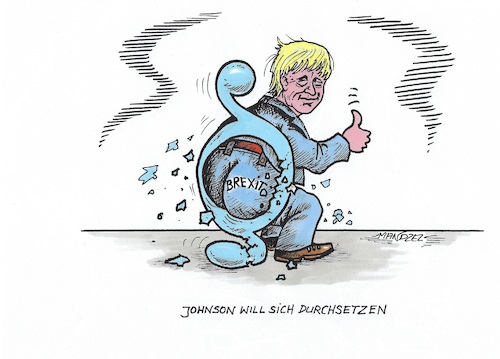 Cartoon: Jonnsons Brexit (medium) by mandzel tagged großbritannien,premierminister,brexit,johnson,eu,großbritannien,premierminister,brexit,johnson,eu