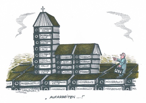 Cartoon: Katholiche Kirche im Fokus (medium) by mandzel tagged missbrauchsfälle,kirche,un,aufarbeitung,verzögerung,verschleierung,missbrauchsfälle,kirche,un,aufarbeitung,verzögerung,verschleierung