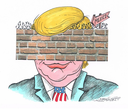 Cartoon: Keine Weitsicht (medium) by mandzel tagged trump,usa,mexiko,mauer,weitsicht,mandzel,migranten,schmuggel,abschottung,trump,usa,mexiko,mauer,weitsicht,mandzel,migranten,schmuggel,abschottung