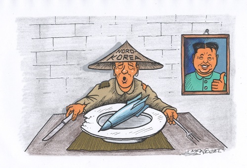 Cartoon: Kim setzt Prioritäten (medium) by mandzel tagged kim,jong,un,nordkorea,raketen,atom,hunger,diktatur,kommunismus,kim,jong,un,nordkorea,raketen,atom,hunger,diktatur,kommunismus