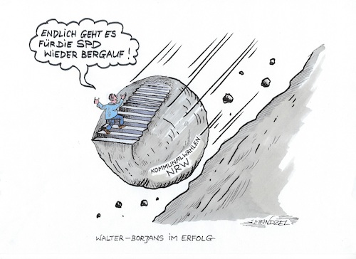 Cartoon: Kommunalwahlen in NRW (medium) by mandzel tagged borjans,spd,wahlen,nrw,borjans,spd,wahlen,nrw