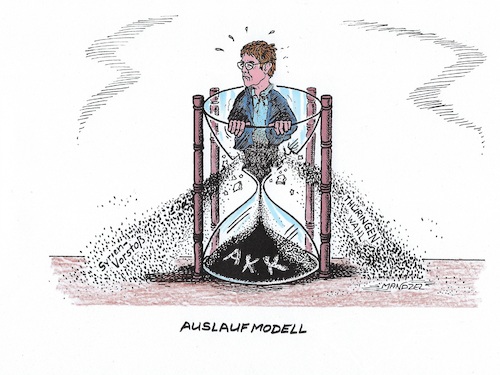 Cartoon: Kramp-Karrenbauer (medium) by mandzel tagged akk,syrien,thüringen,cdu,wahlen,kanzlerkandidatin,akk,syrien,thüringen,cdu,wahlen,kanzlerkandidatin