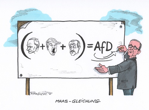 Cartoon: Maas erklärt die AfD (medium) by mandzel tagged maas,afd,putin,trump,erdogan,nationalismus,wahlkampf,maas,afd,putin,trump,erdogan,nationalismus,wahlkampf