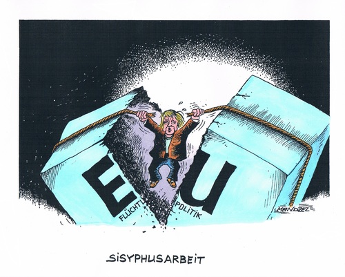 Cartoon: Merkel hält die EU zusammen (medium) by mandzel tagged eu,merkel,flüchtlinge,zusammenhalt,spaltung,karikatur,mandzel,eu,merkel,flüchtlinge,zusammenhalt,spaltung,karikatur,mandzel