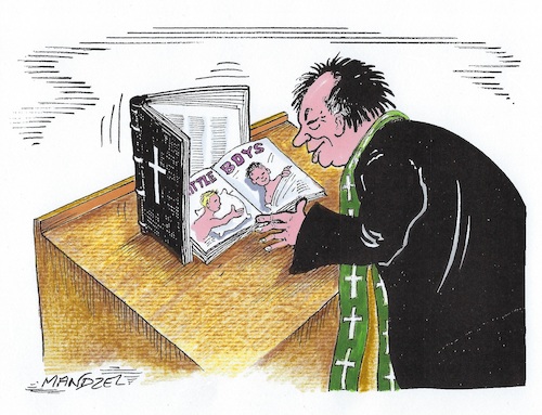 Cartoon: Missbrauch in der Kirche (medium) by mandzel tagged missbrauch,kirche,pfarrer,kinder,glaube,religion,missbrauch,kirche,pfarrer,kinder,glaube,religion