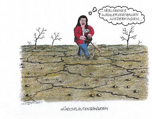 Nahles an der Wünschelrute Nahles an der Wünschelrute
