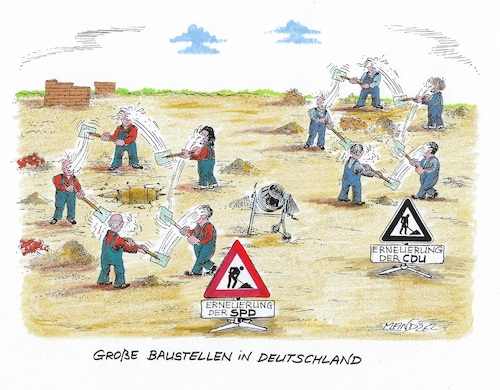 Cartoon: Partei-Erneuerungen (medium) by mandzel tagged spd,cdu,groko,erneuerung,deutschland,regierungsbildung,ministerposten,spd,cdu,groko,erneuerung,deutschland,regierungsbildung,ministerposten