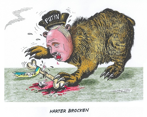 Cartoon: Putin beißt sich die Zähne aus (medium) by mandzel tagged russland,putin,nato,osterweiterung,ukraine,angst,krieg,europa,russland,putin,nato,osterweiterung,ukraine,angst,krieg,europa