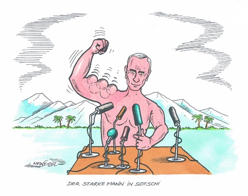 Putin lässt die Muskeln spielen Putin lässt die Muskeln spielen