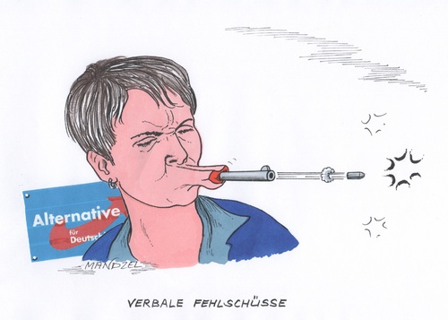 Cartoon: Revolverschnauze (medium) by mandzel tagged afd,petry,schusswaffengebrauch,flüchtlinge,grenzabsicherung,kontrollen,radikalismus,fremdenfeindlichkeit,afd,petry,schusswaffengebrauch,flüchtlinge,grenzabsicherung,kontrollen,radikalismus,fremdenfeindlichkeit