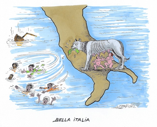 Cartoon: Rom und die Flüchtlinge (medium) by mandzel tagged italien,rom,asyl,flüchtlinge,europa,ablehnung,mittelmeer,ertrinkende,italien,rom,asyl,flüchtlinge,europa,ablehnung,mittelmeer,ertrinkende