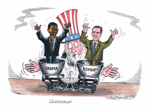 Romney und Obama gleichauf Romney und Obama gleichauf