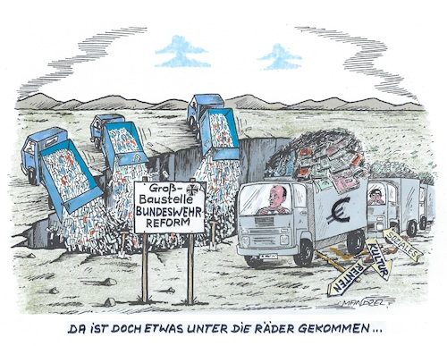 Cartoon: Rüstungsausgaben ohne Ende (medium) by mandzel tagged deutschland,rüstungsausgaben,nato,kriegstüchtigkeit,deutschland,rüstungsausgaben,nato,kriegstüchtigkeit