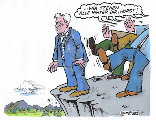 Cartoon: Seehofer-Drama (medium) by mandzel tagged seehofer,asyl,merkel,migranten,politik,spaltung,union,cdu,csu,zerwürfnisse,seehofer,asyl,merkel,migranten,politik,spaltung,union,cdu,csu,zerwürfnisse